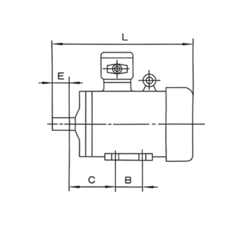 機(jī)座帶底腳、端蓋上無(wú)凸緣的電動(dòng)機(jī)(B3)